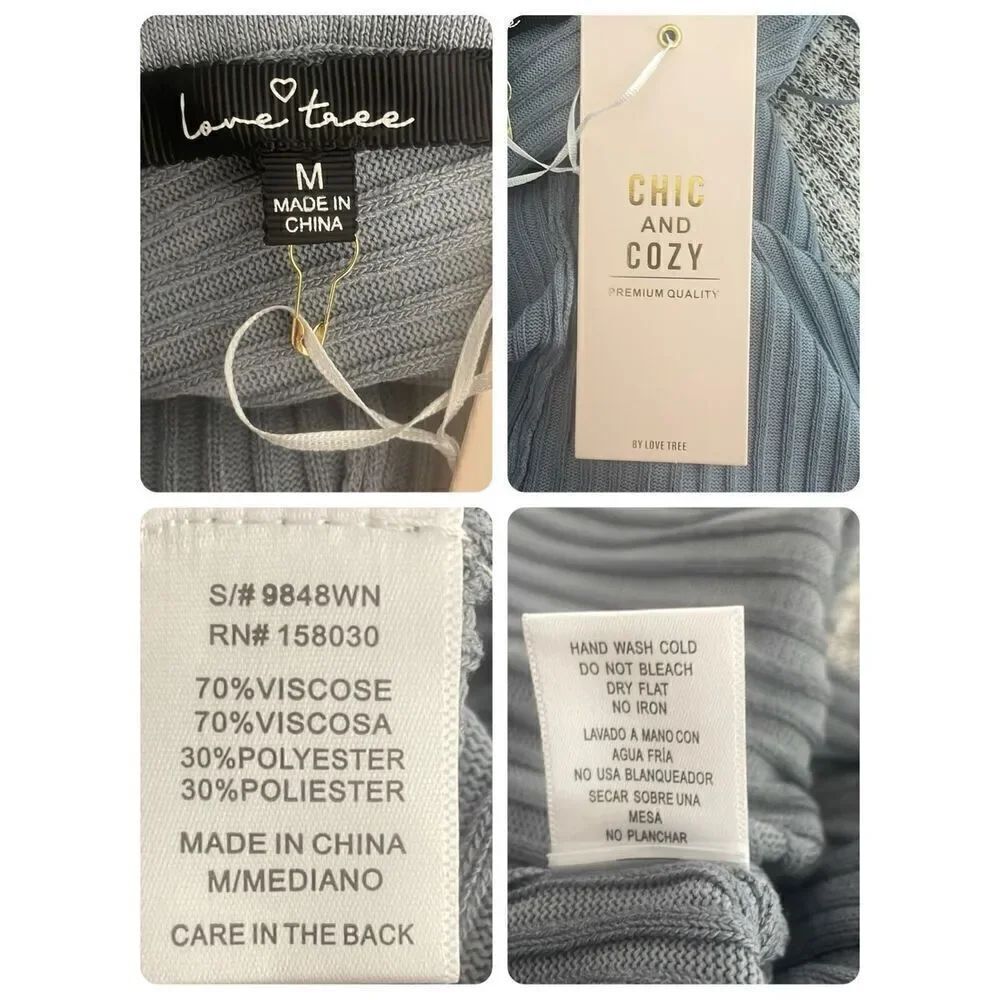 NEW Lace Back Ribbed Knit Sweater M - Picture 6 of 14